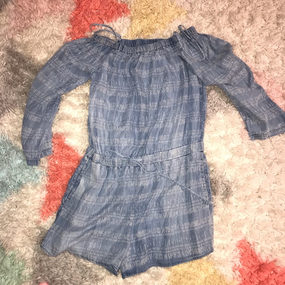 Romper/ soft blue jean material